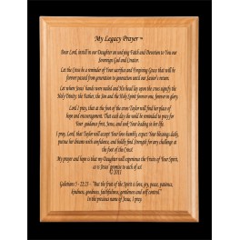 5x7 Legacy Prayer - Alder Wood 