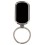 Black Laserable Rectangle Keychain 