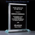 9" x 10 ¼" Acrylic Upright Recognition Jade Award 